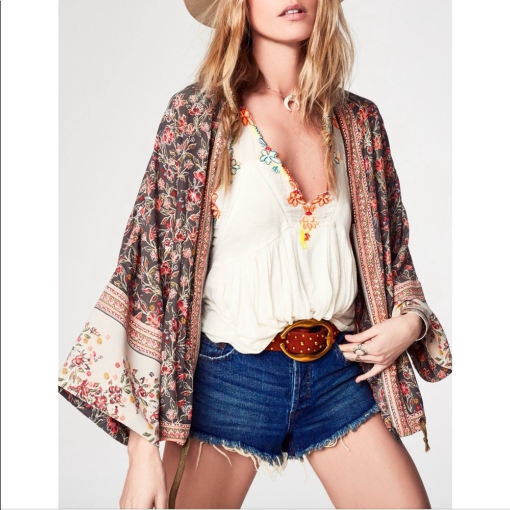 Free People Wildflower Kimono Jacket